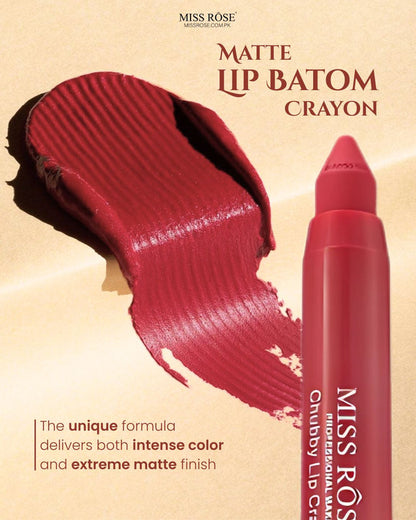 Miss Rose Matte Lip Color Crayon Set (6 Shades)