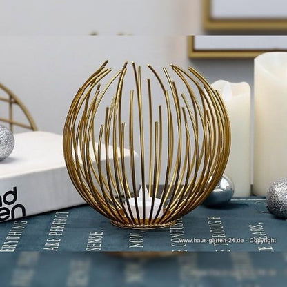 Geometric Metallic Gold Nordic Modern Desktop Candle Holder Stand Without Candle