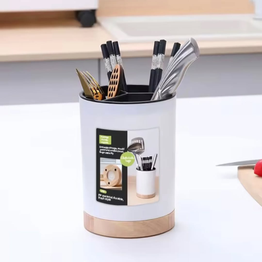 Kitchen Utensil Holder Cutlery Holder With 3 Compartments