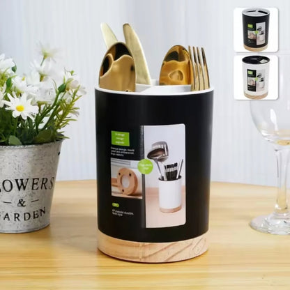 Kitchen Utensil Holder Cutlery Holder With 3 Compartments