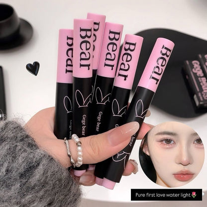 Gege Bear Heart Shape Magic Pen Moisturizing Solid Lip Gloss Lipstick 6Pcs Set
