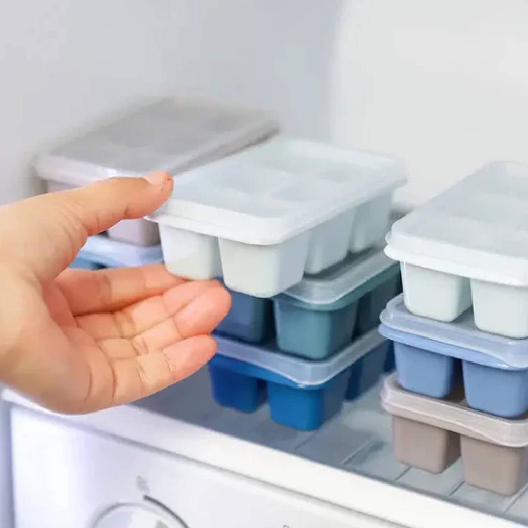 Ice Cube Mold 6 Grid Ice Tray Mold With Lid Pack Of 3