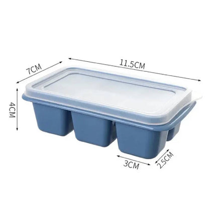 Ice Cube Mold 6 Grid Ice Tray Mold With Lid Pack Of 3
