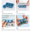 Soft Silicone Ice Cube Mold 6 Grid Ice Tray Mold With Lid Pack Of 3