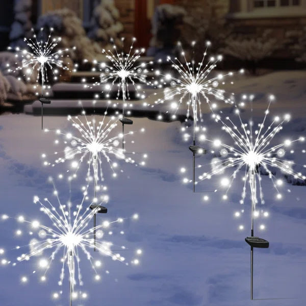 Solar Firework Light Waterproof Outdoor 8 Lighting Modes Fairy String Solar Lights Garden Decoration 200LED Warm Light