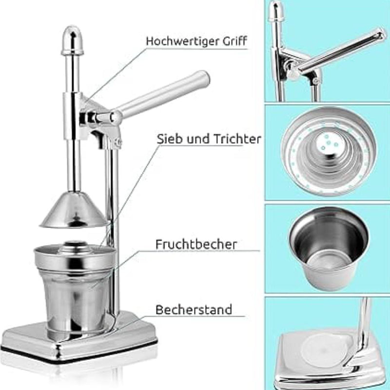 Stainless Steel Manual Hand Press Citrus Juicer Fruit Juice Squeezer Machine