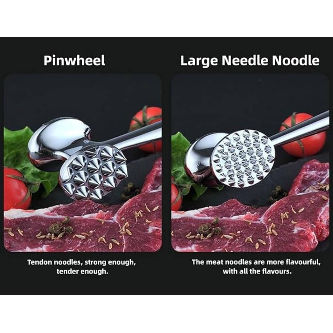 Stainless Steel Double Sided Meat Hammer Mallet With Non-Slip Handle