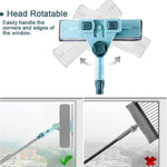 U-Shaped Retractable Glass Scraper Window Cleaner Double-Sided Glass Cleaning Tool High-Altitude