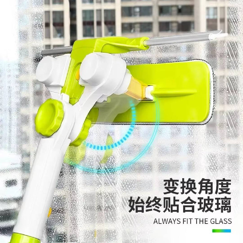 U-Shaped Retractable Glass Scraper Window Cleaner Double-Sided Glass Cleaning Tool High-Altitude