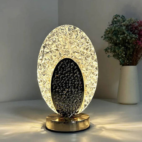 USB Cordless Desk Light Touch Control Crystal Beside Lamp Portable Night Light Bedside Lamp