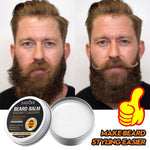 SADOER Men Beard Balm Nourishing Care Cream Revitalize Repair Moisturize Soften Beard Balm 20g