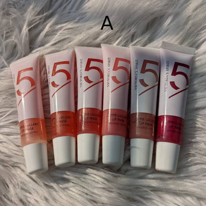 Victoria Spirit 5 Flavored Lip Gloss Lippie Lullaby Lip Mask 6Pcs Set