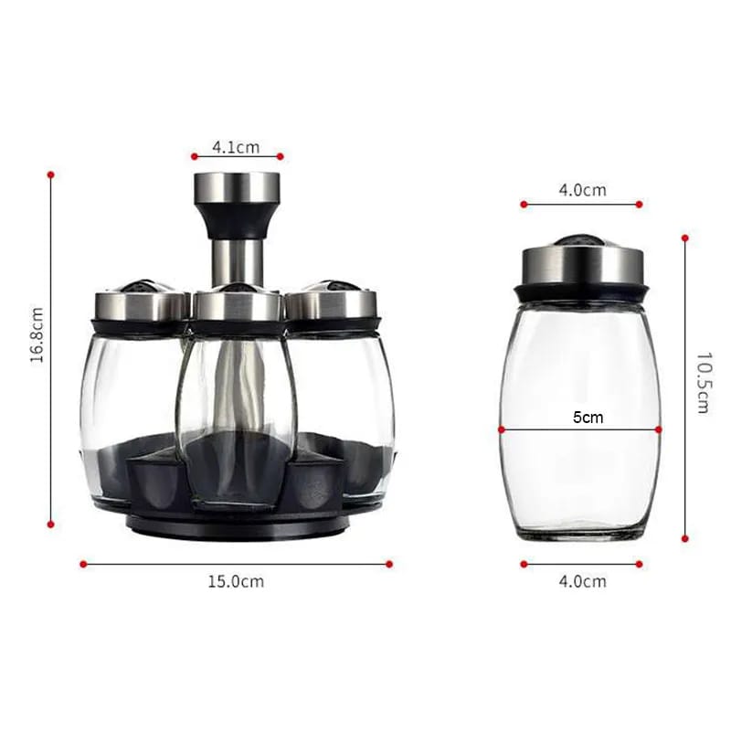 360° Rotating Spice Jar Set