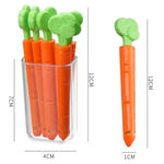 Set Of 5 Carrot Shaped Food Snack Bag Sealing Clip