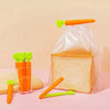 Set Of 5 Carrot Shaped Food Snack Bag Sealing Clip