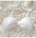 Beautygirl Cute Lace Bow Style Too Soft & Comfy Adjustable Straps Back Closure Bridal Padded Bra