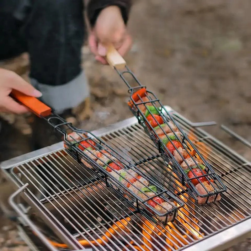 Portable BBQ Grill Basket Stick