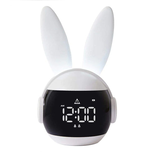Cute Bunny Alarm Clock Rabbit Alarm Clock Alarm Clock With Ringtones Rechargeable Snoozing Night Light Clock