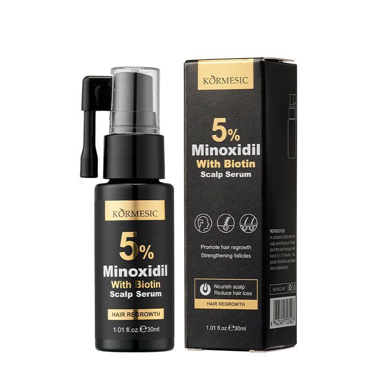 KORMESIC 5% Minoxidil With Biotin Hair Regrowth Scalp Serum 30ml