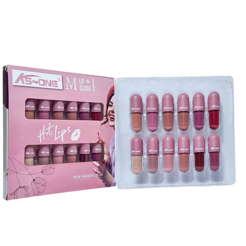 KS-One Mini Capsule Matte Lip Gloss 12Pcs Set