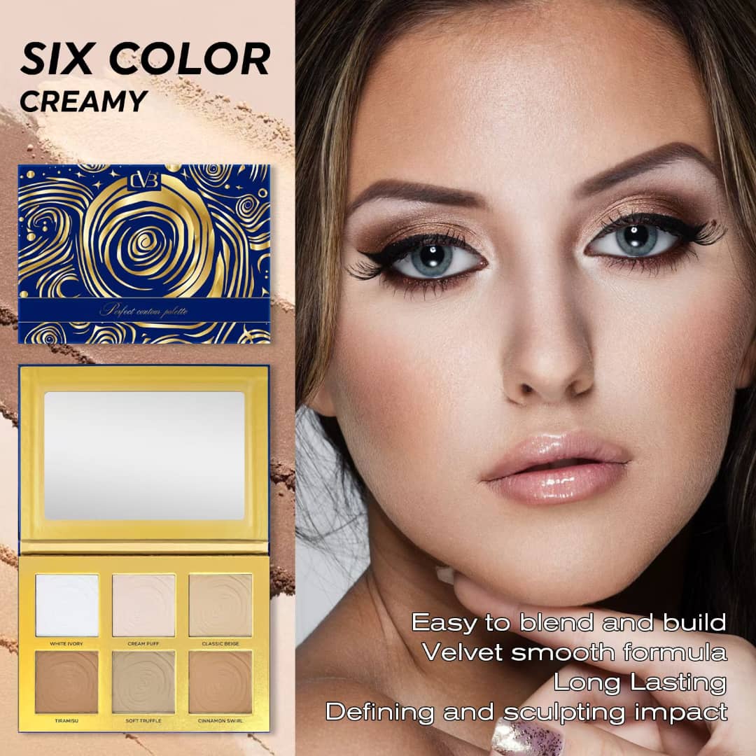CVB 6 Color Velvet Smooth Formula Perfect Contour Palette