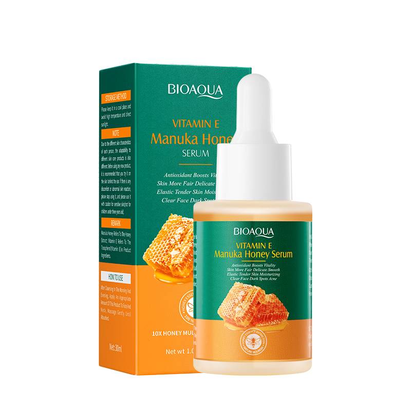 BIOAQUA Vitamin E Manuka Honey Serum Brightening Complexion Hydrating Moisturizing Facial Essence 30ml