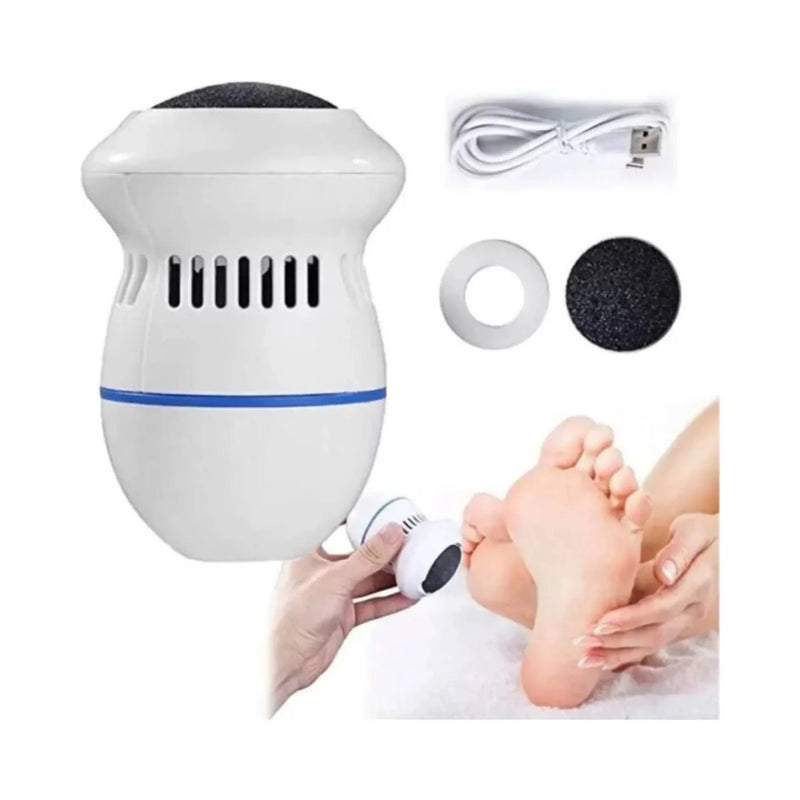 Portable Electric Cell Operated Foot Grinder Pedicure Automatic Callus Remover With Extra Head