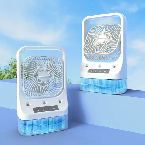 Mini Household USB Rechargeable Breeze Cooler Fan Head Adjustable With Water Spray Air Cooling