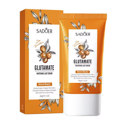 SADOER Face Cream Lotion Sea Buckthorn Glutamate Nourishing Tender Smooth Brightening Lazy Tone Up Cream