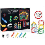 Master Magnetic Construction Building Toy Set 124Pcs 3D Shapes Educational Toy Set For Boys And Girls