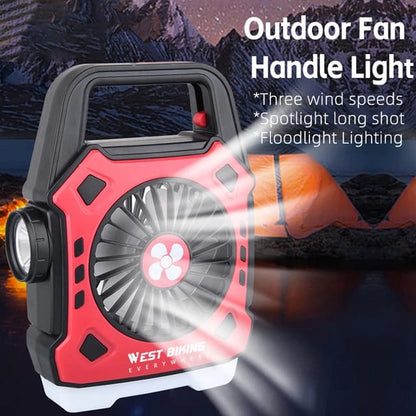 Mini Rechargeable Electric Fan Flashlight Emergency Power Bank