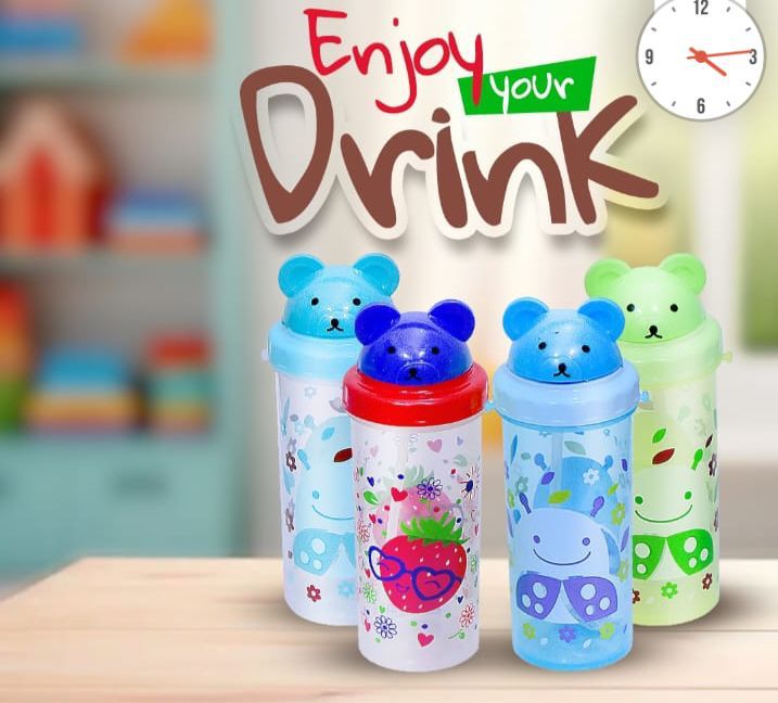 Enjoy Your Drink Sipper Water Bottle For Kids