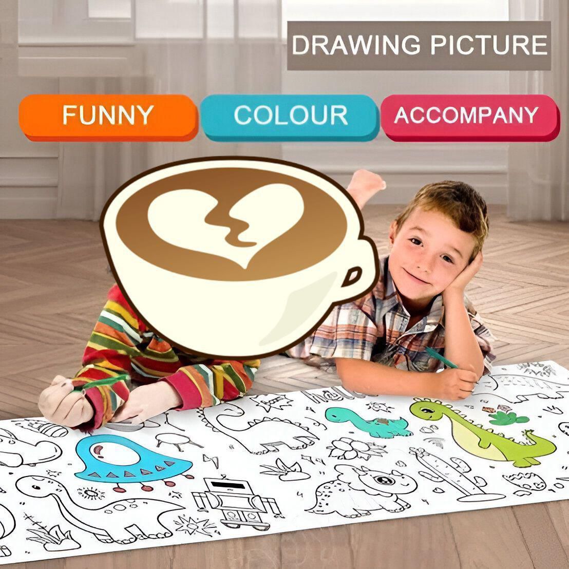 3 Meters Kids Coloring Drawing Roll