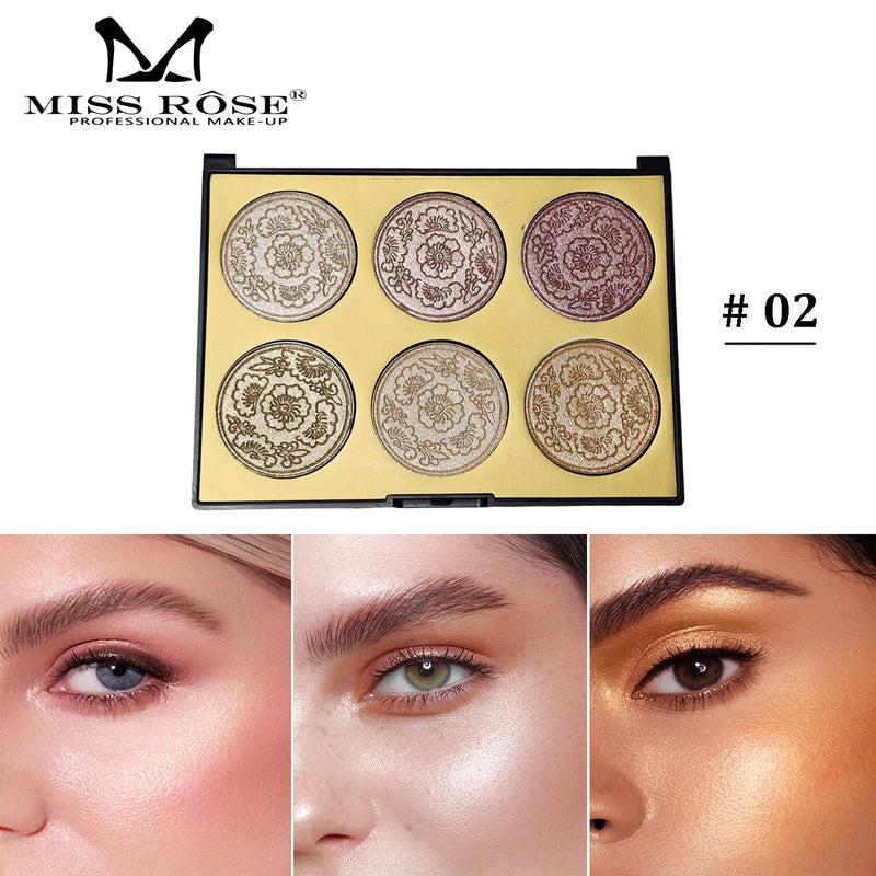 Miss Rose 6 Colors Glow Highlighters