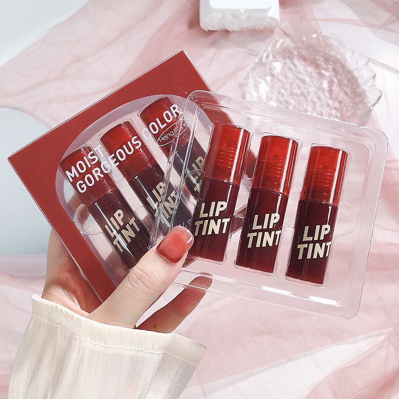 HengFang Moist Gorgeous Color Lip Tint 3Pcs Set