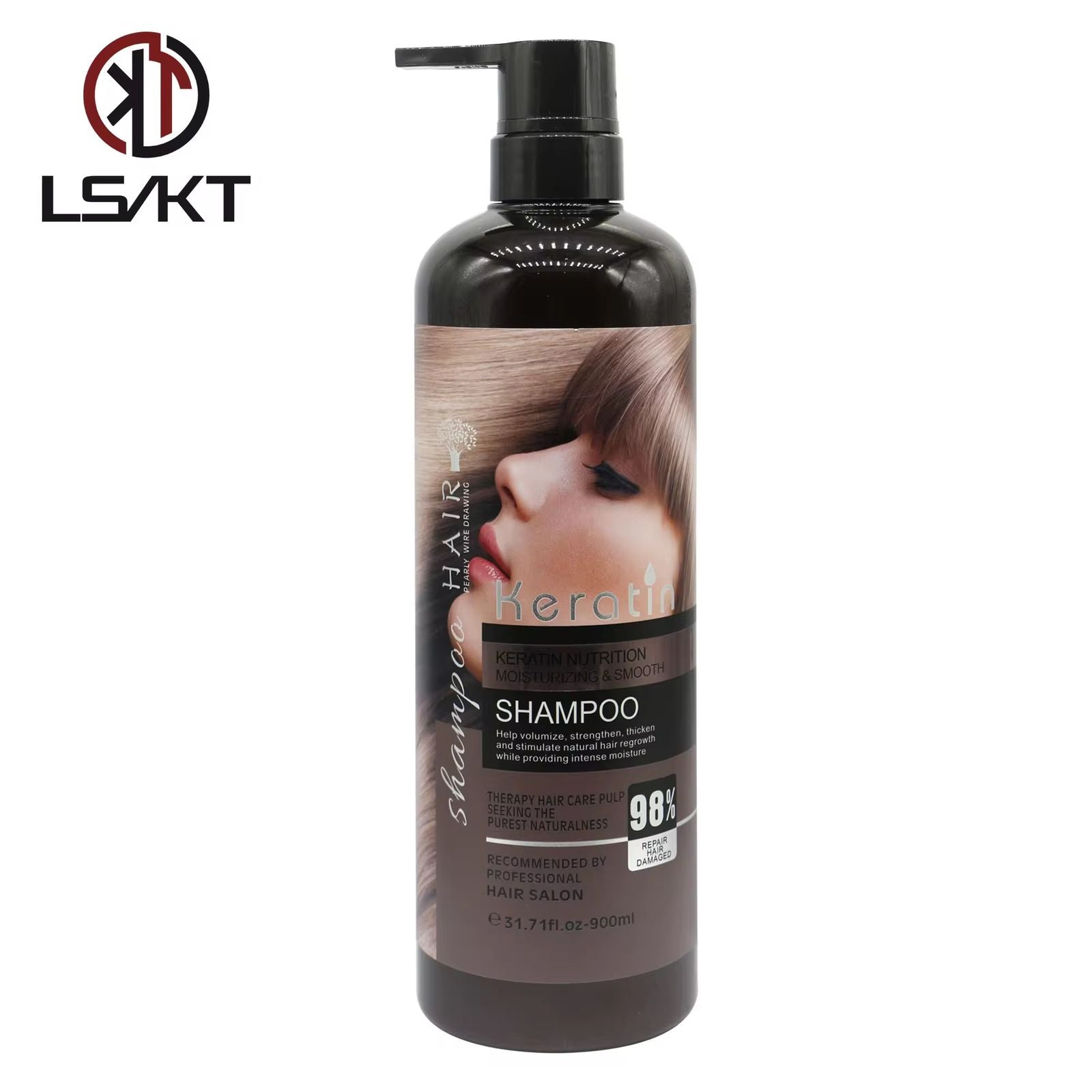 Keratin Nutrition Moisturizing & Smooth Shampoo 98% Repair Hair Damage 900ml