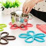 Silicone Flower Pot Stand Heat Resistant 2Pcs