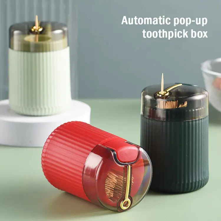 Press Automatic Toothpick Holder Push To Pop Up Container Storage Box