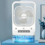 Mini Household USB Rechargeable Breeze Cooler Fan Head Adjustable With Water Spray Air Cooling