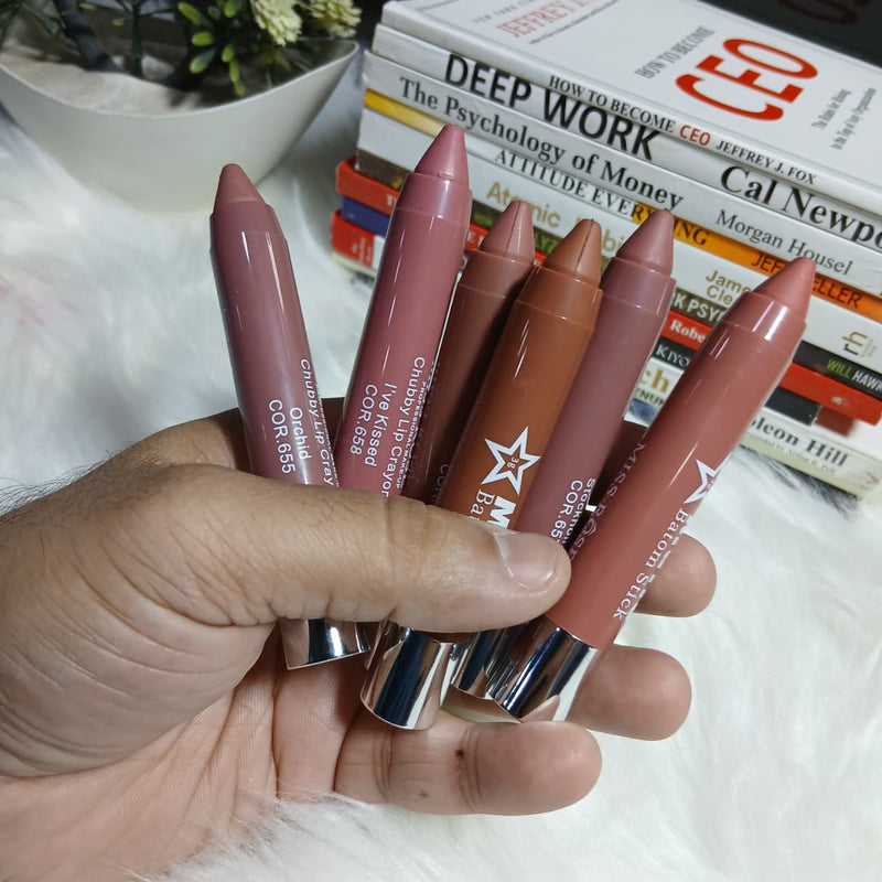 Miss Rose Matte Lip Color Crayon Set (6 Shades)