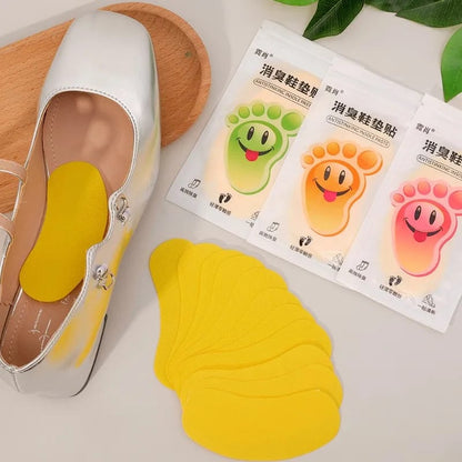 Shoes Insoles Deodorant Sticker Foot Odor Insole Sterilization Antibacterial 10Pcs Set