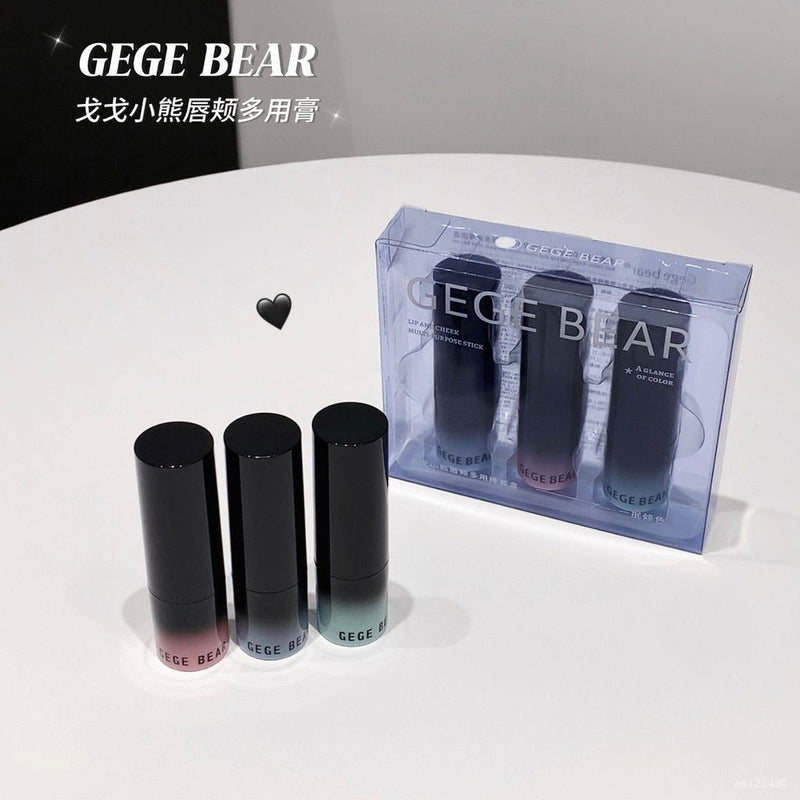 Gege Bear A Glance Of Color Lip & Cheek Stick 3Pcs Set