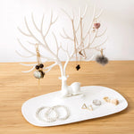 Little Deer Tree Earrings Necklace Ring Pendant Bracelet Jewelry Display Stand Holder Organizer