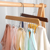 Multifunctional Wood Hanger 8 Hooks Underwear Scarf Sling Tie Storage Rack Organizer