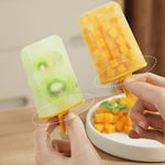 Leak-Proof Silicone Ice Cream Popsicle Mold Includes 8 Sticks