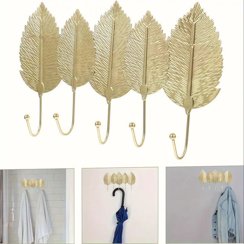 Wall Mounted Leaf Shape Wall Hook Holder