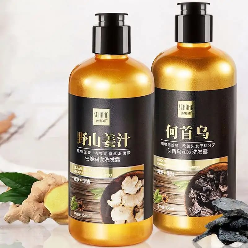 SENANA Ginger Polygonum Multiflorum Hair Refreshing Oil Control Smooth Irritability Repair Moisturizing Conditioner Shampoo