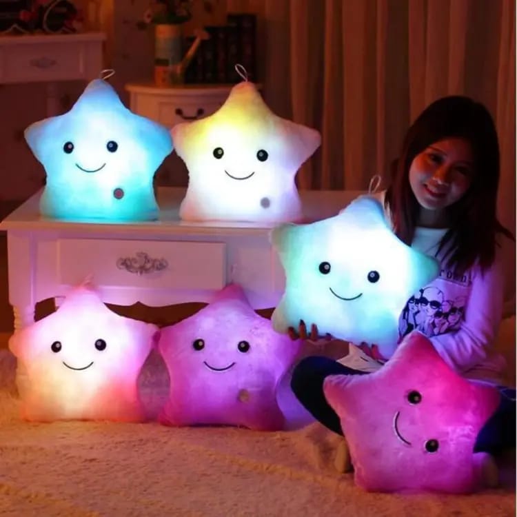 Luminous Twinkle Star Relax Pillow Cushion Soft Glowing Light Up Plush Pillow