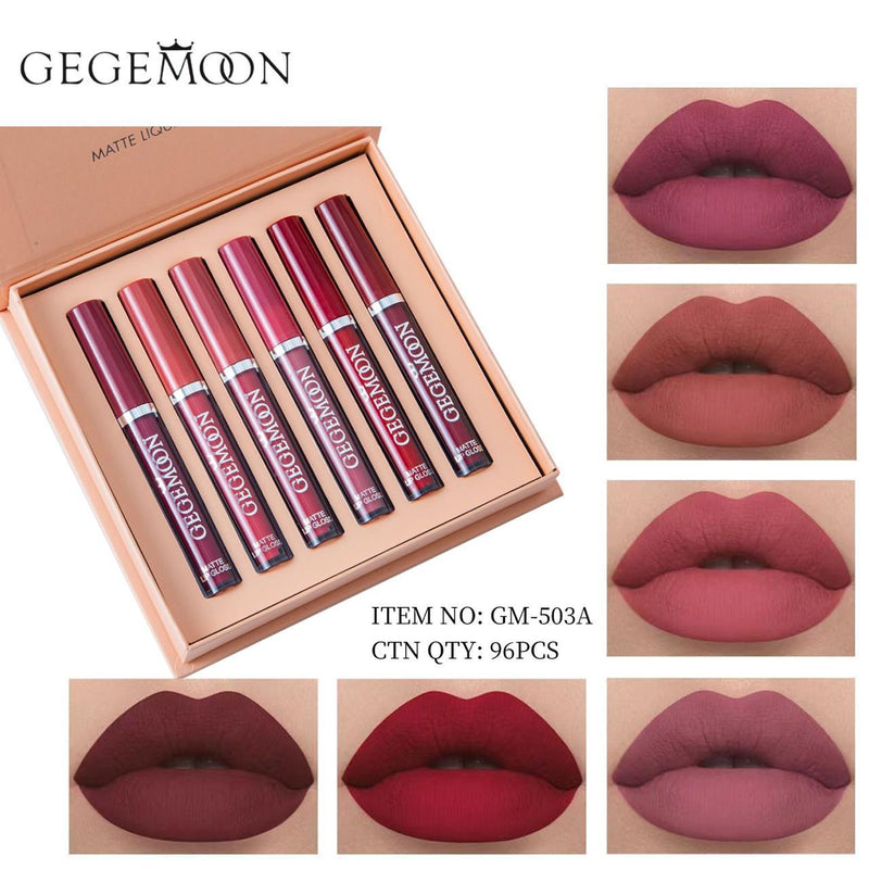 Gegemoon Matte Lipgloss 6pcs Set