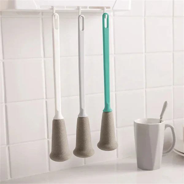 Multipurpose Sponge With Long Handle Cup Bottle Cleaning Brush